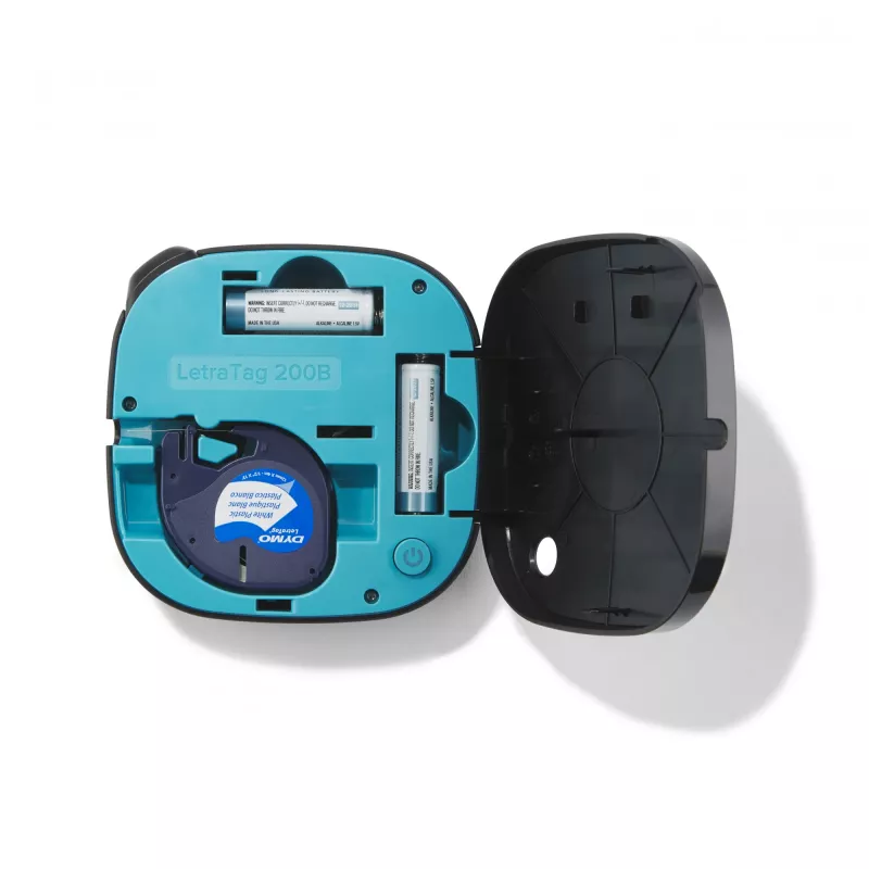 DYMO LetraTag 200B Bluetooth etiķešu printeris | Kompakts etiķešu printeris | Savienojas, izmantojot Bluetooth bezvadu tehnoloģiju, ar iOS un Android | Komplektā 1 balta papīra etiķešu lente | Melns