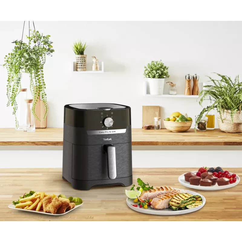Tefal Easy Fry & Grill EY5018 Vienvietīgs 4.2 L Atsevišķi stāvošs 1550 W karstā gaisa friteris Melns