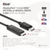 CLUB3D DisplayPort 1.4 uz HDMI 4K120Hz vai 8K60Hz HDR10 kabelis M/M 3m
