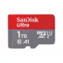 MicroSDXC zibatmiņa SANDISK 1TB UHS‑I U1 A1 Class 10, 150 MB/s, pelēka (iekļauts SD adapteris)