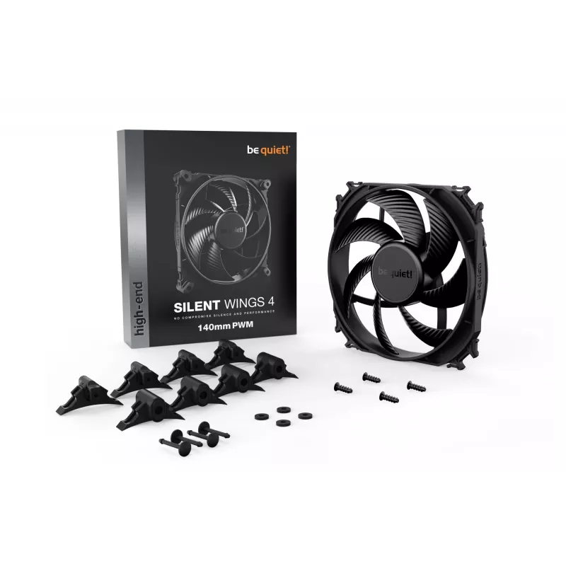 be quiet! SILENT WINGS 4 | 140mm PWM korpusa ventilators 14 cm melns 1 gab.