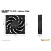 be quiet SILENT WINGS 4 | 120mm PWM Datora korpusa ventilators 12 cm Melns 1 gab.