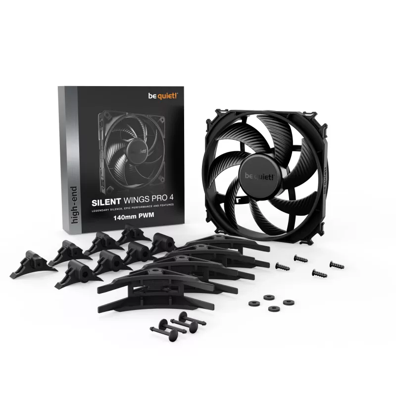 be quiet SILENT WINGS PRO 4 | 140mm PWM Datora korpusa ventilators 14 cm Melns 1 gab.