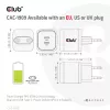 CLUB3D ceļojumu lādētājs PPS 45W GAN tehnoloģija, Divi USB Type-C porti, Power Delivery (PD) 3.0 atbalsts
