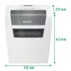 Leitz 80340000 papīra smalcinātājs, daļiņu griešana, 70 dB, 22 cm, balts