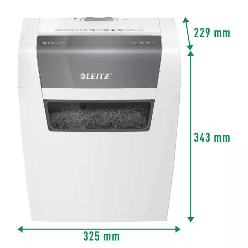 Leitz 80340000 papīra smalcinātājs, daļiņu griešana, 70 dB, 22 cm, balts