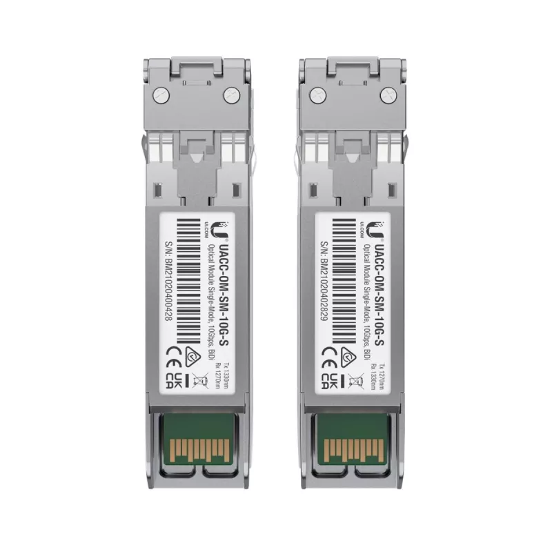 UBIQUITI NETWORKS 10 Gbps Sfp+ 1xlc Sm 1270/1330nm Bidi 10 km - 2 iepakojums (uf-sm-10g-s)
