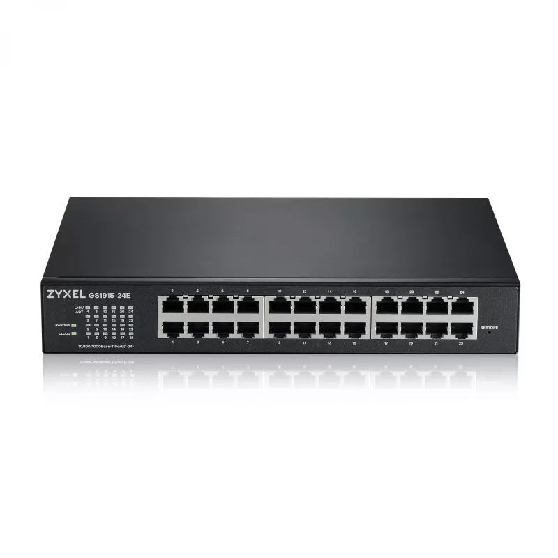 Pārvaldāms slēdzis Zyxel GS1915-24E L2 Gigabit Ethernet 24 porti 1U Melns