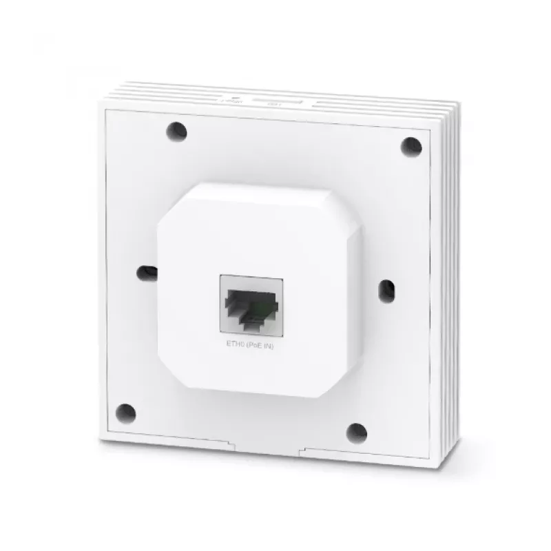TP-Link Omada AX3000 sienas plāksnes WiFi 6 piekļuves punkts, 2,4 GHz, 5 GHz, 3000 Mbit/s, SNMP, SSH, WPA-Enterprise, WPA2-Enterprise, 10,100,1000 Mbit/s