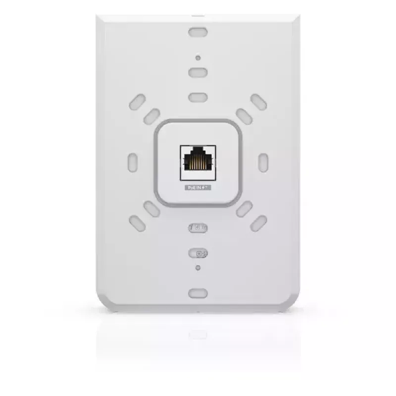 Access Point UBIQUITI Unifi 6 In-Wall U6-IW — dual-band 2.4/5 GHz, 4800 Mbit/s, 5x RJ-45, PoE, balta