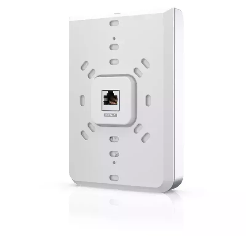 Access Point UBIQUITI Unifi 6 In-Wall U6-IW — dual-band 2.4/5 GHz, 4800 Mbit/s, 5x RJ-45, PoE, balta
