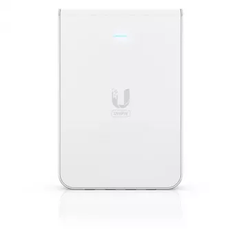 Access Point UBIQUITI Unifi 6 In-Wall U6-IW — dual-band 2.4/5 GHz, 4800 Mbit/s, 5x RJ-45, PoE, balta