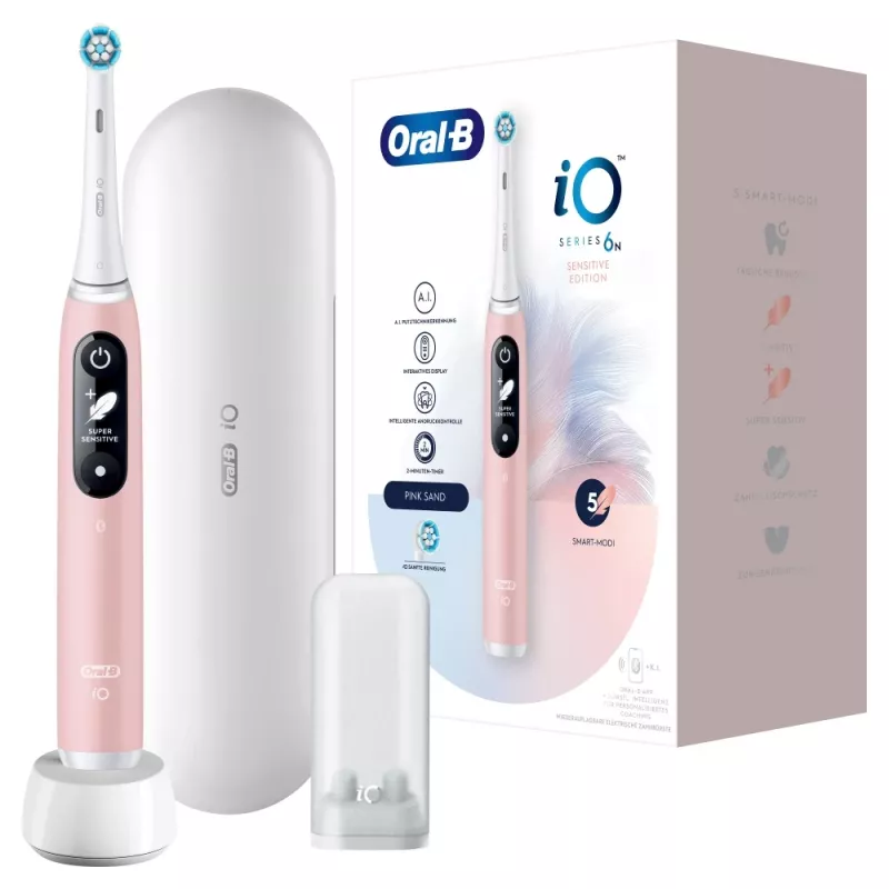 Oral-B 445197 elektriskā zobu suka pieaugušajiem vibrējoša zobu suka Rozā, Balta
