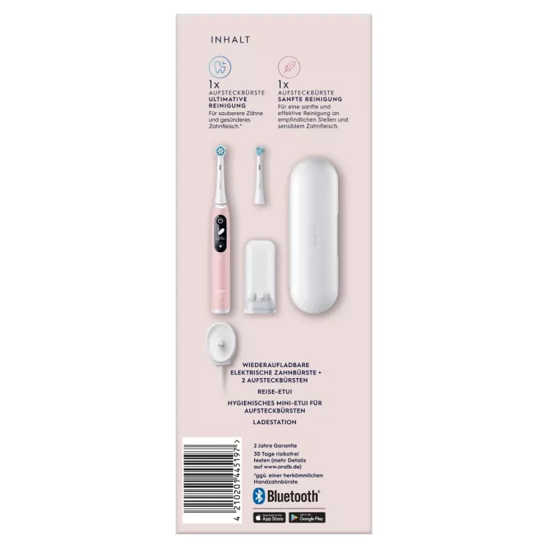 Oral-B 445197 elektriskā zobu suka pieaugušajiem vibrējoša zobu suka Rozā, Balta