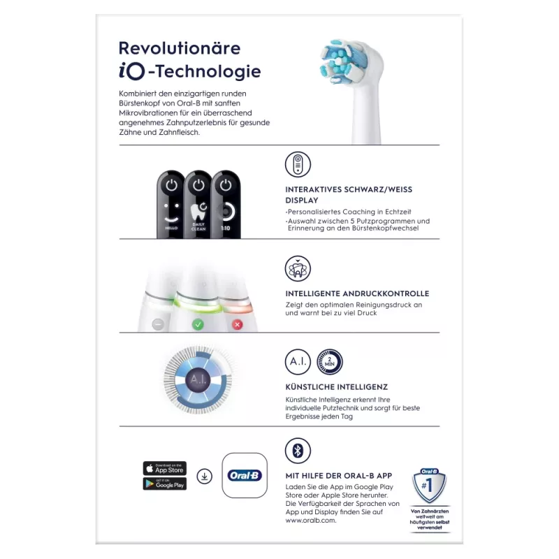 Oral-B 445234 elektriskā zobu birste pieaugušajiem vibrējoša balta
