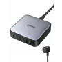 Ugreen 40914 Nexode 200W GaN darbvirsmas USB-C USB-A lādētājs, lietošanai telpās, AC, 21 V, 5 A, 2 m, melna, pelēka