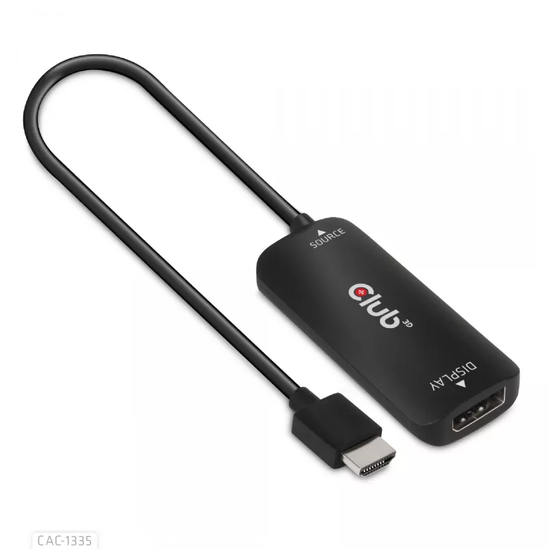CLUB3D HDMI + Micro USB to DisplayPort™ 4K120Hz vai 8K30Hz M/F aktīvais adapteris