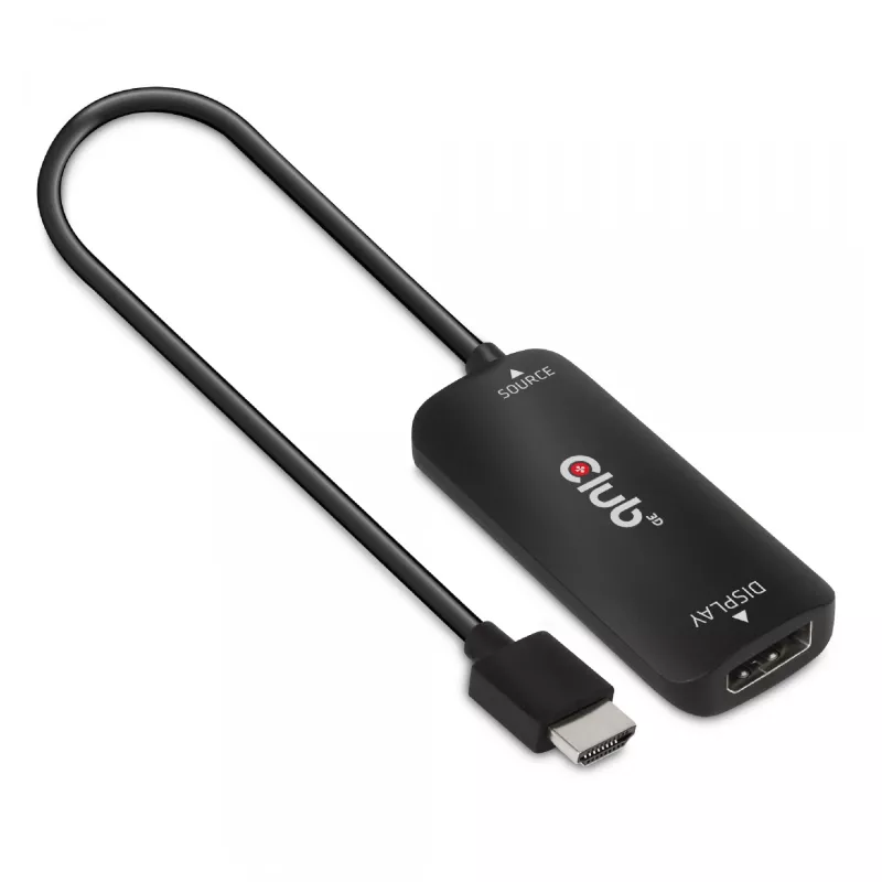 CLUB3D HDMI + Micro USB to DisplayPort™ 4K120Hz vai 8K30Hz M/F aktīvais adapteris