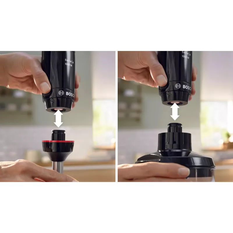 Bosch Serie 4 MSM4B620 blenderis 0.6 L iegremdējamais blenderis 1000 W Melns