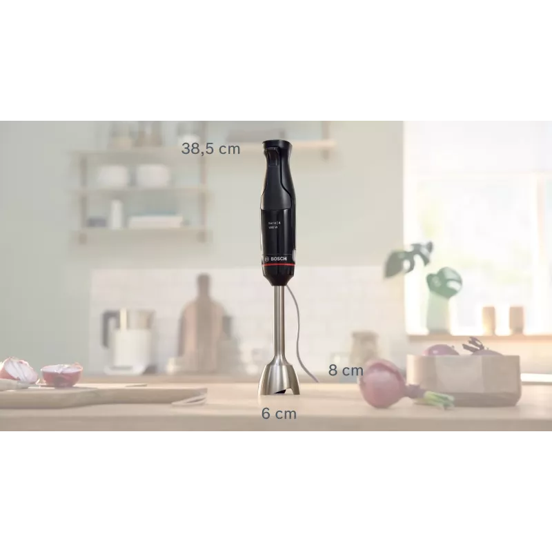 Bosch Serie 4 MSM4B620 blenderis 0.6 L iegremdējamais blenderis 1000 W Melns