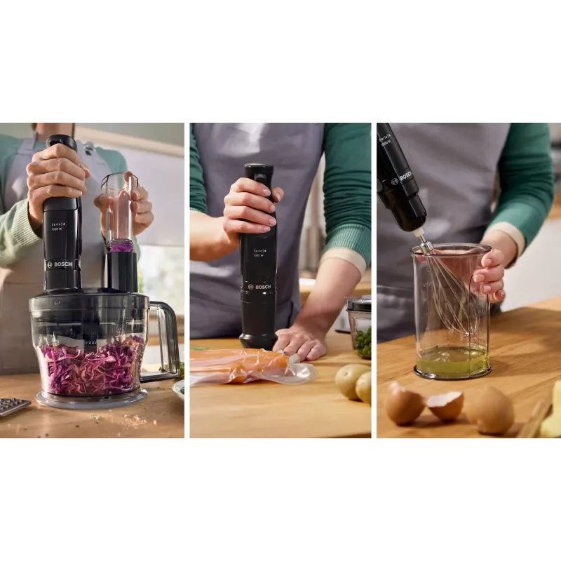 Bosch Serie 4 MSM4B620 blenderis 0.6 L iegremdējamais blenderis 1000 W Melns