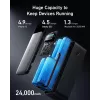 Pārnēsājams lādētājs Anker 737 (A1289011) — 24000 mAh, 140W, 2× USB-C + 1× USB-A, Sudraba/Melns