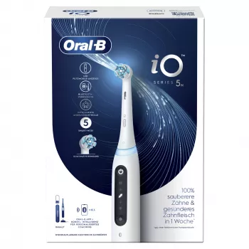 Oral-B iO Series 5 Pieaugušajiem rotējoši-oscilējoša zobu birste Balta