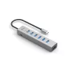 i-tec USB-C uzlādes metāla centrmezgls 7 portu USB 3.2 Gen 1 Type-C Type-A
