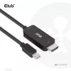 CLUB3D MiniDisplayPort 1.4 uz HDMI 4K120Hz vai 8K60Hz HDR10+ kabelis M/M 1,8m / 6 pēdas