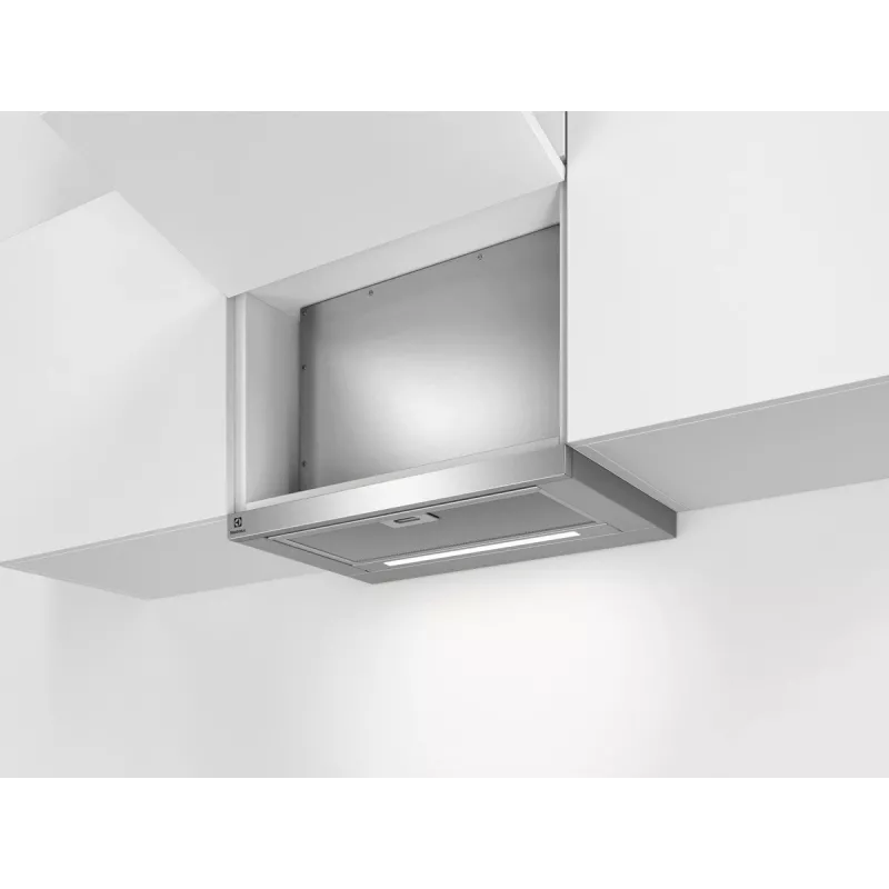 Iebūvējams tvaika nosūcējs Electrolux LFP616X, 598 mm platums, 600 m³/h, pelēks, tauku filtrs, 68 dB