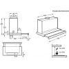 Iebūvējams tvaika nosūcējs Electrolux LFP616X, 598 mm platums, 600 m³/h, pelēks, tauku filtrs, 68 dB