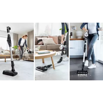 Bosch BCS711XXL bezvadu vertikālais putekļsūcējs/elektriskā slota Akumulators Sausā tīrīšana Bez maisiņa 0.3 L Balts 3 Ah