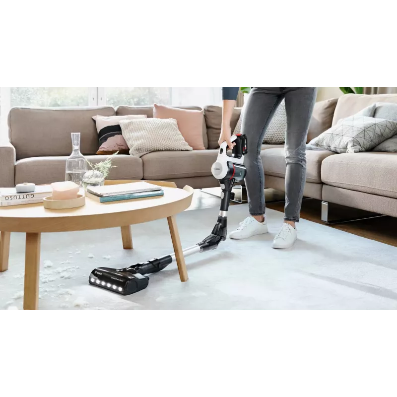 Bosch BCS711XXL bezvadu vertikālais putekļsūcējs/elektriskā slota Akumulators Sausā tīrīšana Bez maisiņa 0.3 L Balts 3 Ah