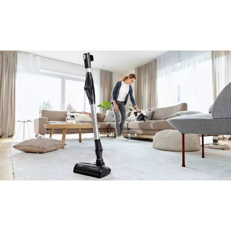 Bosch BCS711XXL bezvadu vertikālais putekļsūcējs/elektriskā slota Akumulators Sausā tīrīšana Bez maisiņa 0.3 L Balts 3 Ah