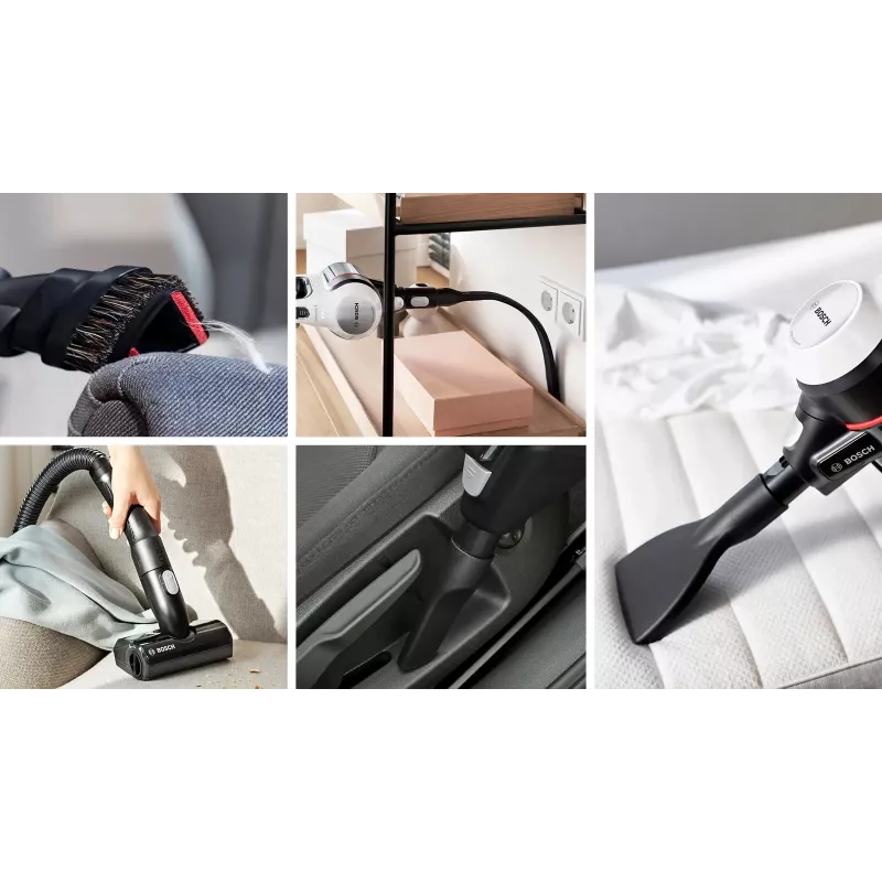 Bosch BCS711XXL bezvadu vertikālais putekļsūcējs/elektriskā slota Akumulators Sausā tīrīšana Bez maisiņa 0.3 L Balts 3 Ah