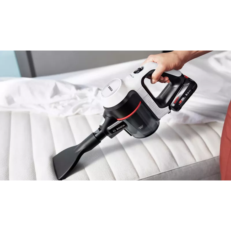 Bosch BCS711XXL bezvadu vertikālais putekļsūcējs/elektriskā slota Akumulators Sausā tīrīšana Bez maisiņa 0.3 L Balts 3 Ah
