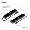 CLUB3D USB4™ Gen3x2 Type-C, 6-in-1 centrmezgls ar HDMI™ 8K60Hz vai 4K120Hz, 2xUSB Typee-A(10G), Ethernet RJ45(2.5G) un 2xUSB Type-C, 1x Data(10G) un 1xPD3.0 uzlāde 100 W