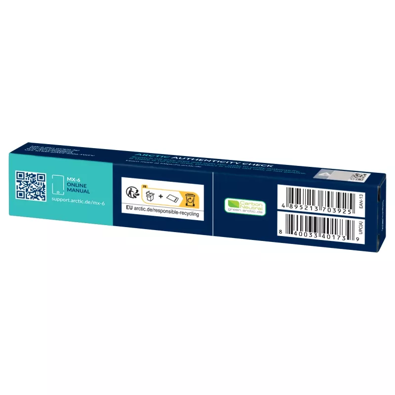 ARCTIC MX-6 ULTIMATE Performance Thermal Paste, Thermal grease, pelēka, 4 g, 1 gab., 24 mm, 120 mm
