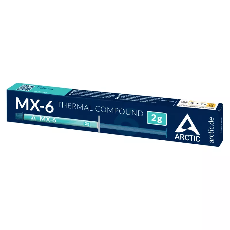 ARCTIC MX-6 ULTIMATE veiktspējas termopasta, termiskā smērviela, pelēka, 2 g, 1 gab., 23 mm, 152 mm