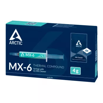 ARCTIC MX-6 ULTIMATE Performance Thermal Paste + MX Cleaner, Termopasta, Pelēks, 4 g, 1 gab., 66 mm, 120 mm