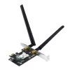 Iekšējā WLAN karte ASUS PCE-AXE5400 — PCIe, Wi‑Fi 6E trīsjoslu (2.4/5/6 GHz), 2402 Mbps, Bluetooth 5.2
