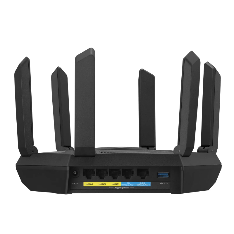 ASUS RT-AXE7800 bezvadu maršrutētājs Trīsjoslu (2.4 GHz / 5 GHz / 6 GHz) Melns