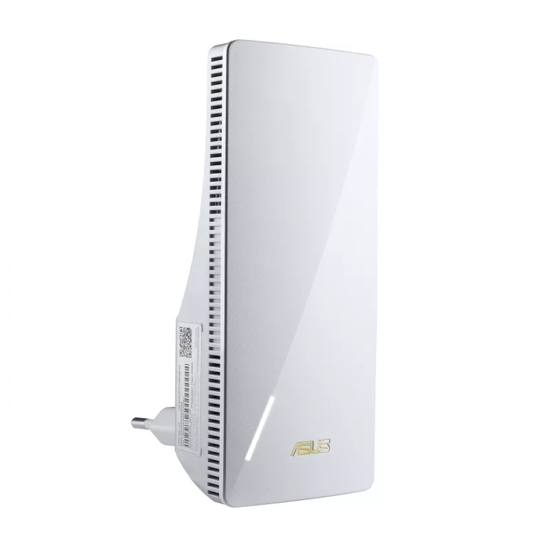 Tīkla raidītājs ASUS RP-AX58 — divu joslu Wi‑Fi 6 (802.11ax), 2400 Mbps, 1× Gigabit LAN, 2 iekšējās antenas, balts