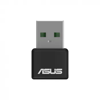 Tīkla adapteris ASUS USB-AX55 Nano AX1800 Wi‑Fi 6 divjoslu USB bezvadu adapteris, 1800 Mbps, melns