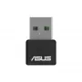 Tīkla adapteris ASUS USB-AX55 Nano AX1800 Wi‑Fi 6 divjoslu USB bezvadu adapteris, 1800 Mbps, melns