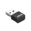 Tīkla adapteris ASUS USB-AX55 Nano AX1800 Wi‑Fi 6 divjoslu USB bezvadu adapteris, 1800 Mbps, melns
