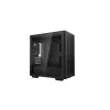 PC korpuss DeepCool CH370 Mini Tower — microATX/Mini‑ITX, rūdīts stikls, atbalsta līdz 32 cm GPU