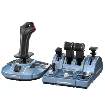 Thrustmaster TCA Captain Pack X Airbus Edition Melns, Pelēks USB Džoistiks + Dzinēja vadības svira Analogs PC, Xbox