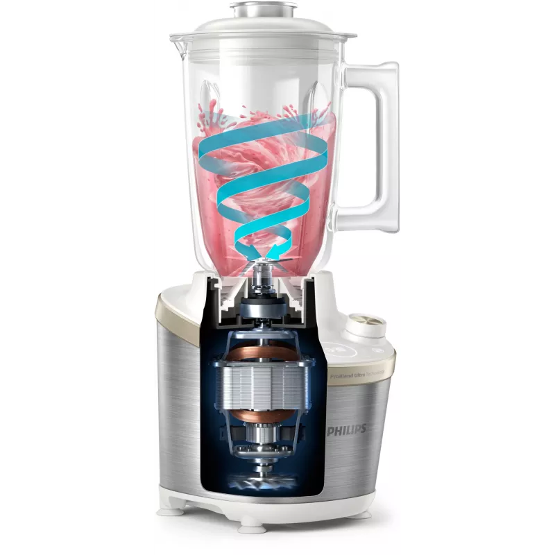 Philips 7000 sērijas HR3760/01 blenderis 2 L galda blenderis 1500 W Nerūsējošais tērauds, Balta