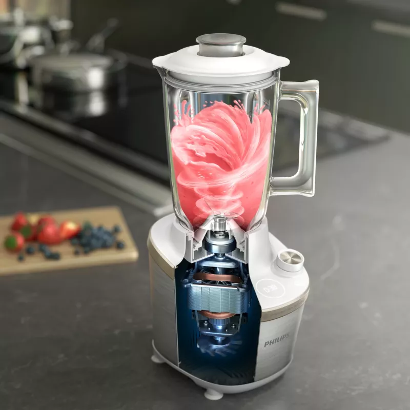 Philips 7000 sērijas HR3760/01 blenderis 2 L galda blenderis 1500 W Nerūsējošais tērauds, Balta